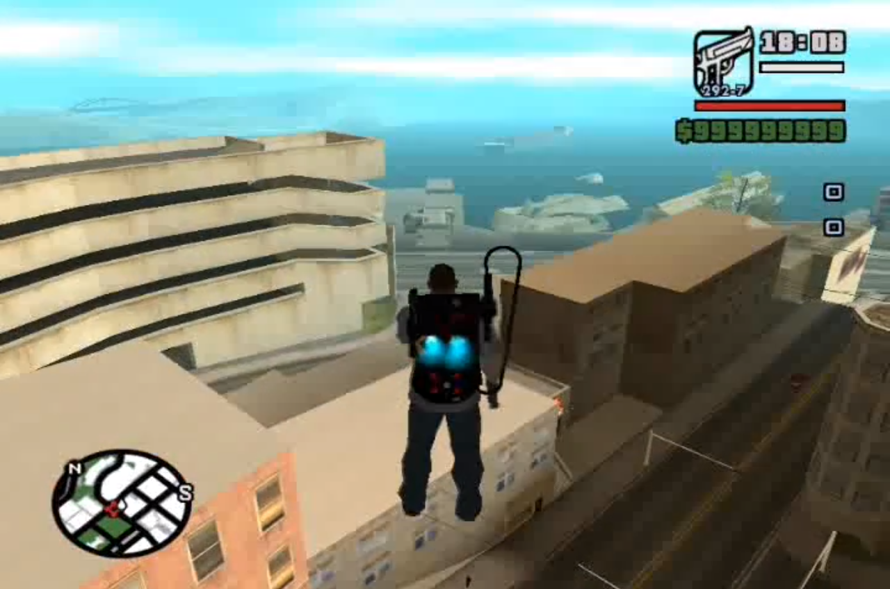 [22/10/2012] Das Jetpack ist bislang ein einsames Artefakt aus GTA: San Andreas geblieben. In keinem anderen Teil tauchte es wieder auf. Und das obwohl viele Spieler die Welt mit dem Flug-Rucksack bereist haben.