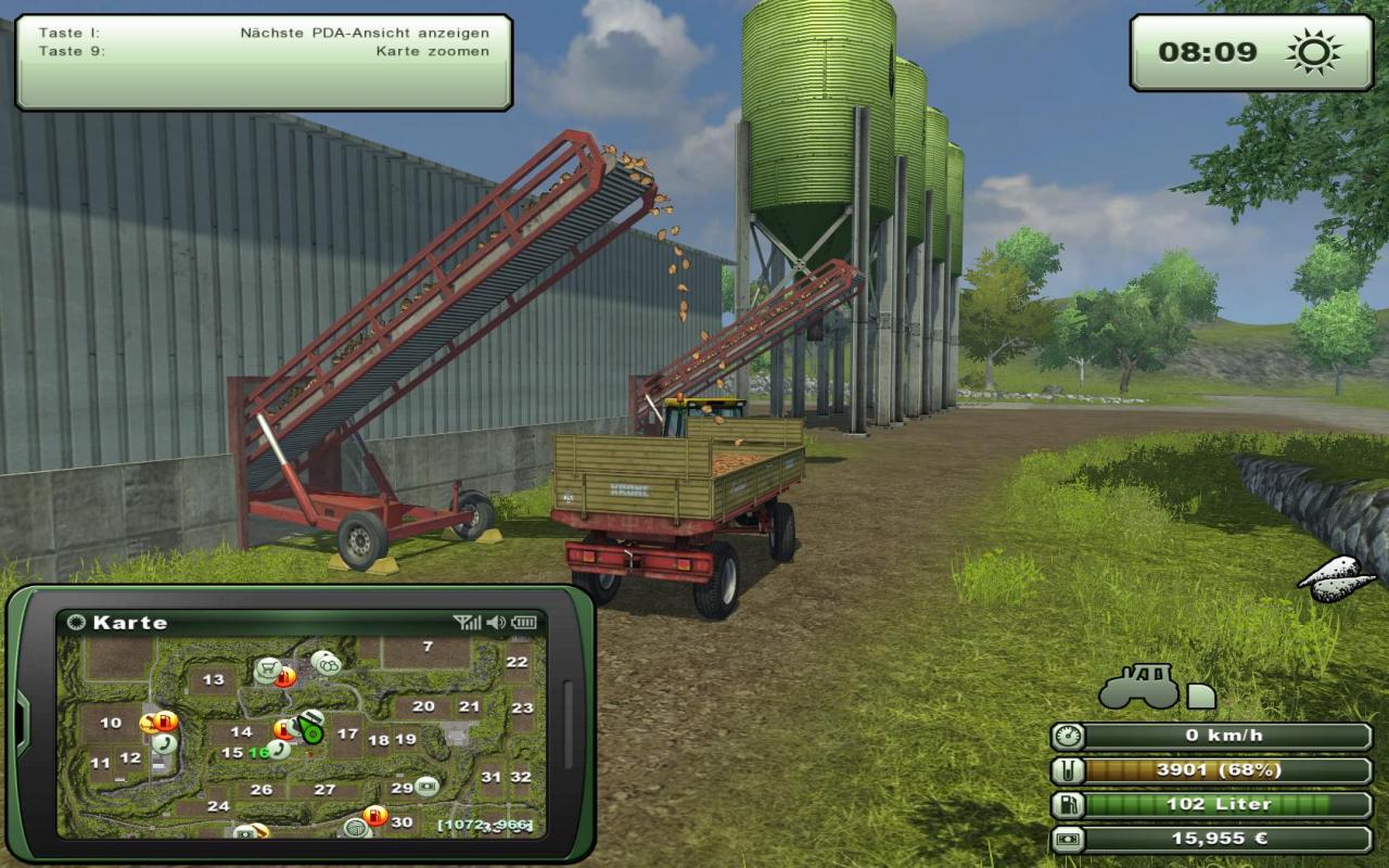 [30/10/2012] Der Landwirtschafts-Simulator 2013 im Test: Sehr umfangreich, aber Macken bei der Fahrphysik und die Benutzerführung stören den Spielspaß. (16)