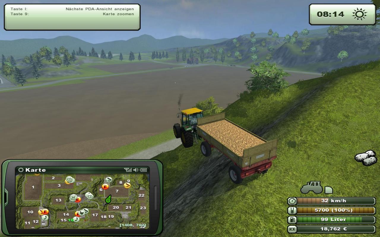 [30/10/2012] Der Landwirtschafts-Simulator 2013 im Test: Sehr umfangreich, aber Macken bei der Fahrphysik und die Benutzerführung stören den Spielspaß. (17)