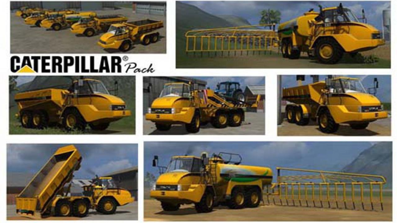 [24/10/2012] Cat-725 Pack - Dieses Paket enthält verschiedene Fahrzeuge der Marke Caterpillar und sehen den Originalen zum Verwechseln ähnlich. Der Download ist daher für alle Hobby-Bayern ein absolutes Muss! >> Download 