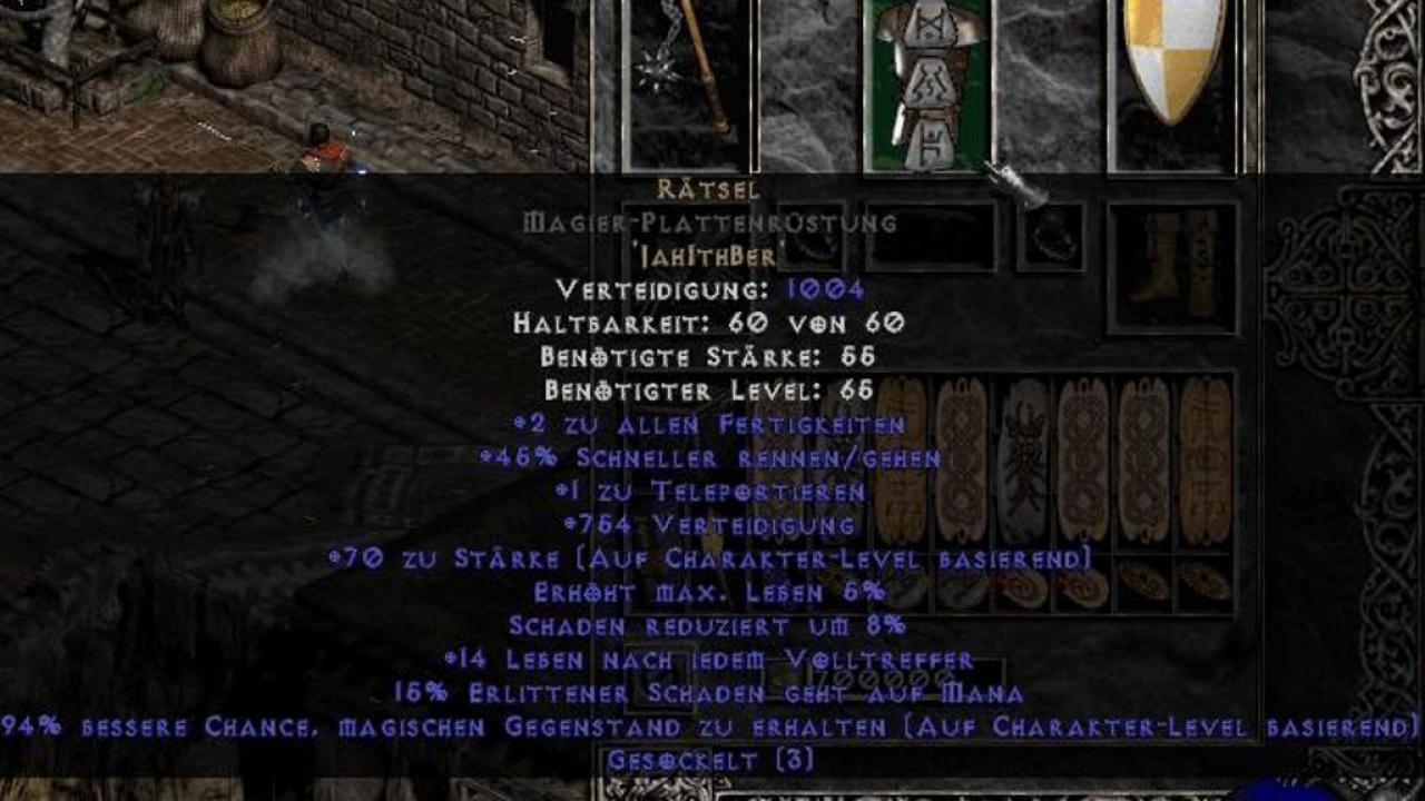 [18/10/2012] Runenwörter - Mit der Diablo 2-Erweiterung Lord of Destruction fanden die Runen Einzug in das Action-Rollenspiel. Wer diese mächtigen Artefakte in der richtigen Reihenfolge in einen Gegenstand sockelte, erhielt besonders tolle Verzauberungen (siehe Screenshot). Vielleicht feiern diese ja in dem geplanten Diablo 3-Addon ein Comeback...