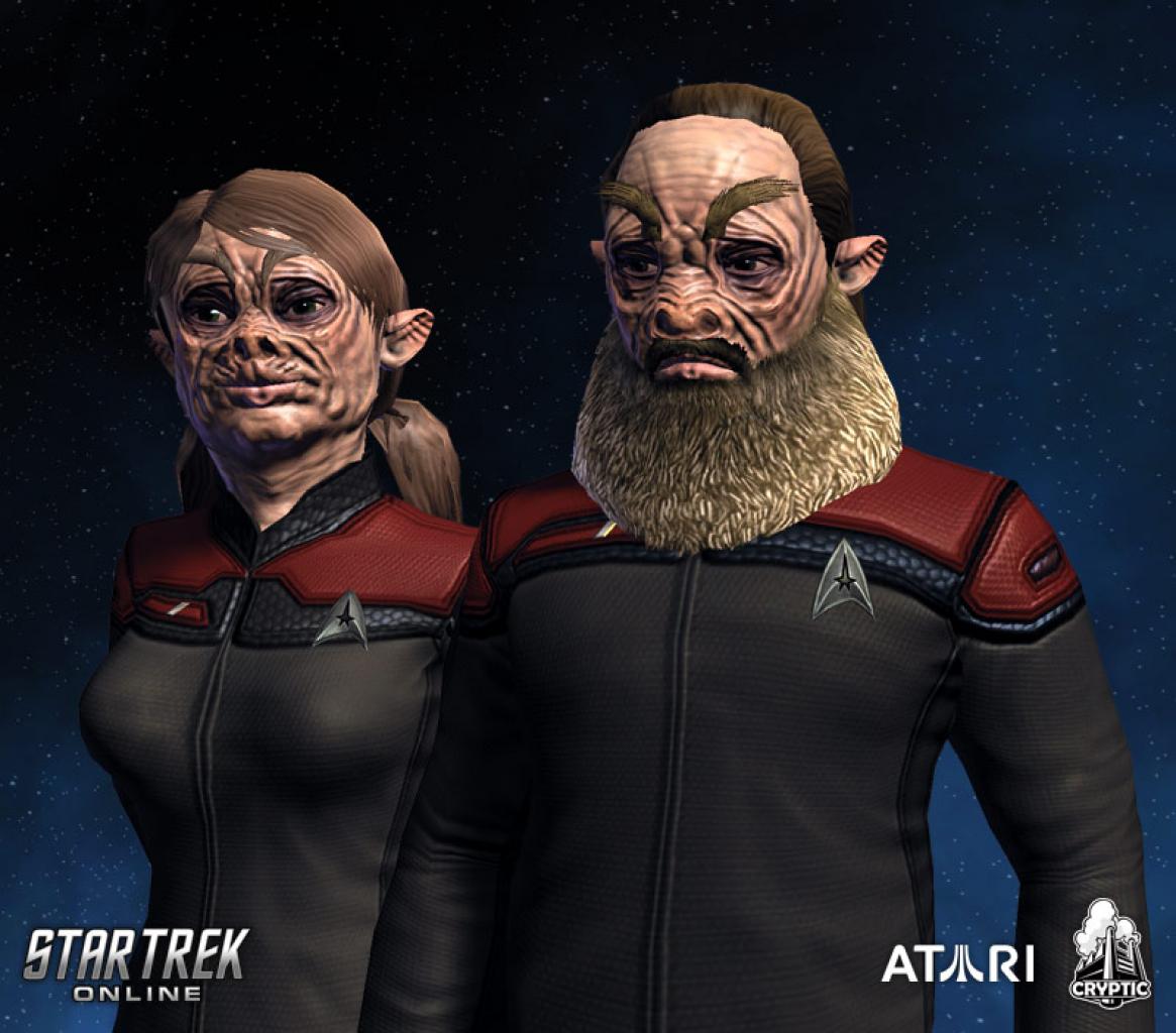 [17/10/2012] Tellarites (Star Trek Online) - Dieses Volk des beliebten Star Trek-Universums zeichnet sich eigentlich durch keine großen Besonderheiten aus, wenn man mal davon absieht, dass es wohl eines der hässlichsten ist, die Star Trek Online zu bieten hat. Wer sich für diese Rasse entscheidet, beweist bewusst Mut zur Hässlichkeit und hebt sich damit definitiv von der Masse der Spieler ab.