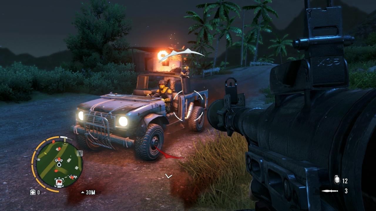 [21/11/2012] Ähnlich wie in Far Cry 2 treiben sich in Far Cry 3 überall in der Spielwelt und vor allem auf den Straßen feindliche Patrouillen herum. Anders als im Vorgänger kann man die Gegnermenge jedoch reduzieren.