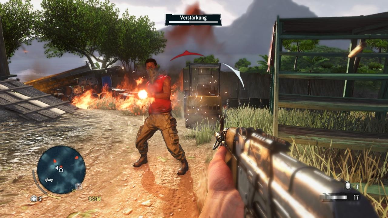 [21/11/2012] Far Cry 3: Indem man viele Piratenbasen erobert, nimmt die Zahl der gegnerischen Patrouillen dauerhaft ab. Wie man dabei vorgeht, ist einem selbst überlassen - man kann schleichen oder drauflosballern.