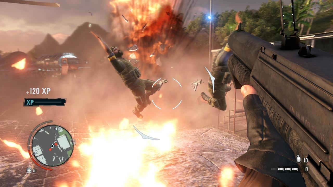 [21/11/2012] Far Cry 3: Wer taktisch klug vorgeht, erobert eine Basis lautlos und ohne Alarm auszulösen - das gibt extra viele Erfahrungspunkte. Rambo-Naturen kommen aber natürlich auch rabiater ans Ziel.