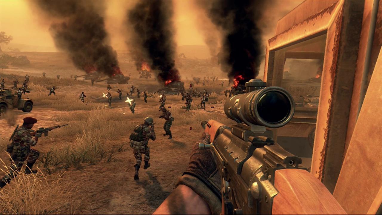 [09/11/2012] Black Ops 2 im Konsolen-Test: Der Engine gelingt es, etliche Figuren flüssig mit 60 fps darzustellen - auf Kosten der Umgebungsdetails.