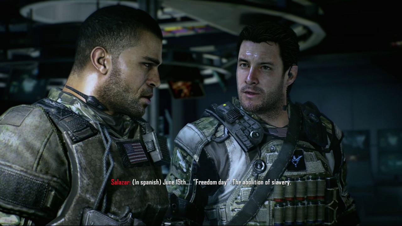 [09/11/2012] Black Ops 2 im Konsolen-Test: Zukunftsheld David Mason (rechts) ist ein blasser Protagonist, trotz mehr persönlicher Emotionen.