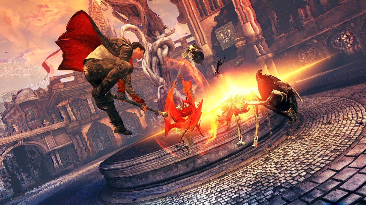 [02/11/2012] Auch in Devil May Cry können wir mit schnellen Fingern Special Moves verwenden und somit die Gegner auf sehr spektakuläre Art und Weise ins Jenseits befördern.