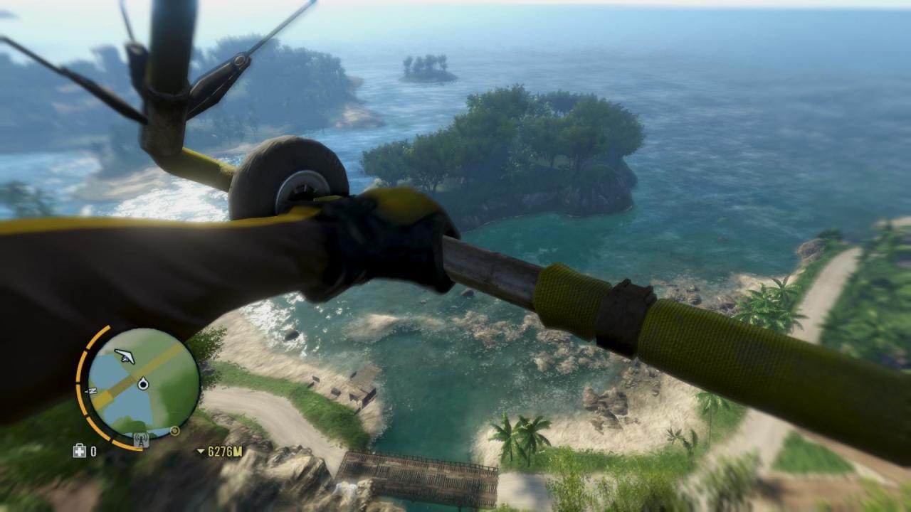[22/11/2012] Far Cry 3 - Ähnlich wie in Assassin's Creed erklimmen wir Radiotürme, um dann per Drahtseil in die Tiefe zu gleiten. Apropos: Die Gleiter sind auch wieder mit im Spiel.