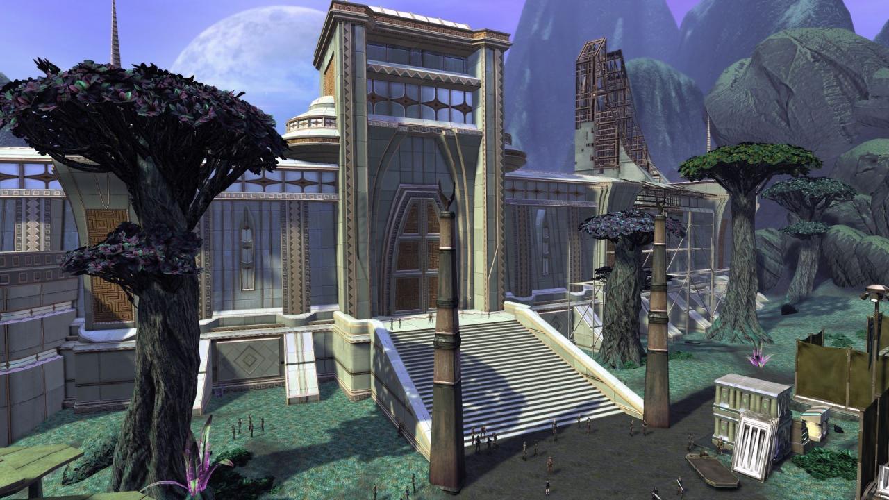 [23/11/2012] Star Trek Online: Der Botschaftsaußenposten auf Neu Romulus, den Flottenmitglieder erweitern können.