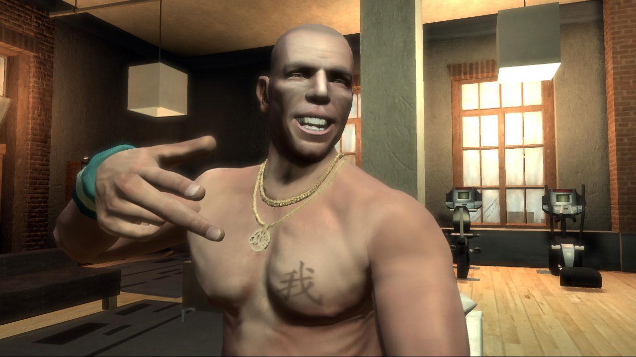 [07/11/2012] Bruce Kibbutz (GTA 4): Mit dem überkompensierenden Bodybuilder kommt Niko Bellic bereits früh in GTA 4 in Kontakt. Brucie lebt den Cousins Roman und Niko den amerikanischen Traum vor, den beide nie erreicht haben. Der Ich-bezogene Steroidjunkie pumpt seinen Körper am liebsten mit Bullenhai-Testosteron auf. Mit seiner aufgedrehten Art gehört Bruce auf jeden Fall zu den einprägsamsten Charakteren von GTA 4.