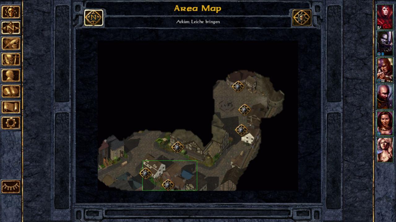 [03/12/2012] Baldur's Gate: Enhanced Edtion im Test: Im Gegensatz zum Ur-Baldur's Gate ist es jetzt auch möglich, eigene Notizen auf der Karte einzutragen.