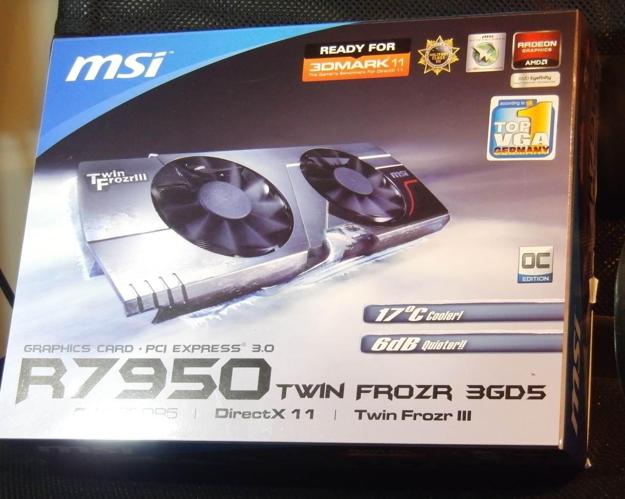 [13/12/2012] MSI Frozr 7950 Verpackung