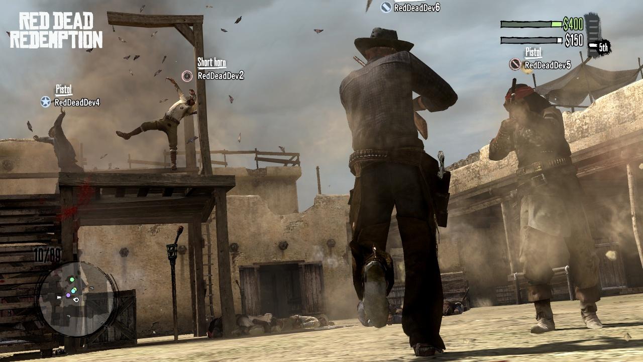 [03/12/2012] Red Dead Redemption überzeugt nicht nur mit seinem herausragenden Singleplayer-Modus, sondern kann auch in der Multiplayer-Variante richtig abstauben. Dabei liefern wir uns mit anderen Mitspielern actiongeladene Duelle und jagen Banditen durch die Prärie.