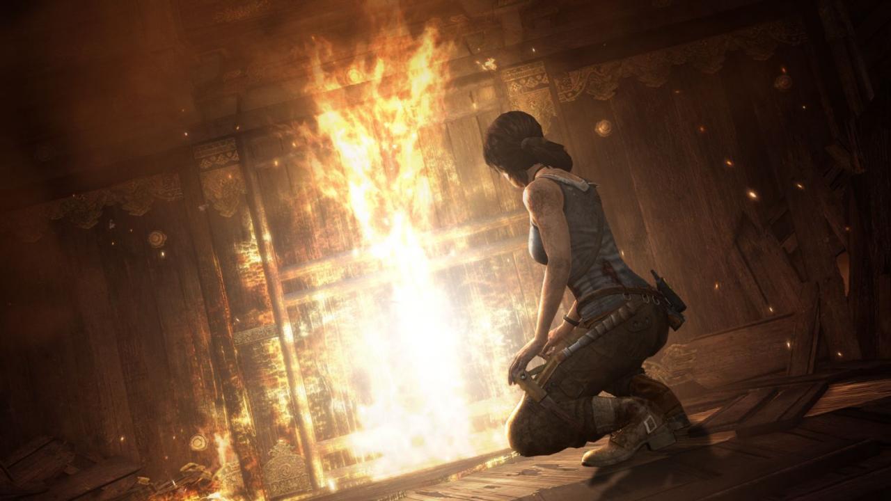 [04/12/2012] Tomb Raider gespielt - Feuer sieht in Tomb Raider nicht nur fantastisch aus, weil es die Ausleuchtung eines Raums verändert, es hat auch Gameplay-Auswirkungen!