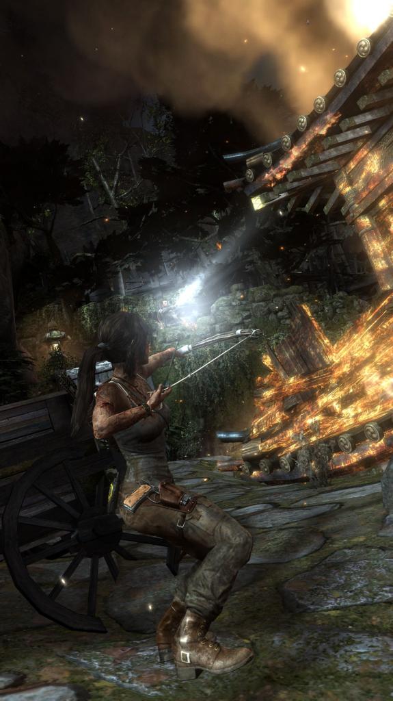 [04/12/2012] Tomb Raider gespielt - Will Lara lautlos vorgehen, hat sie Pfeil und Bogen parat.