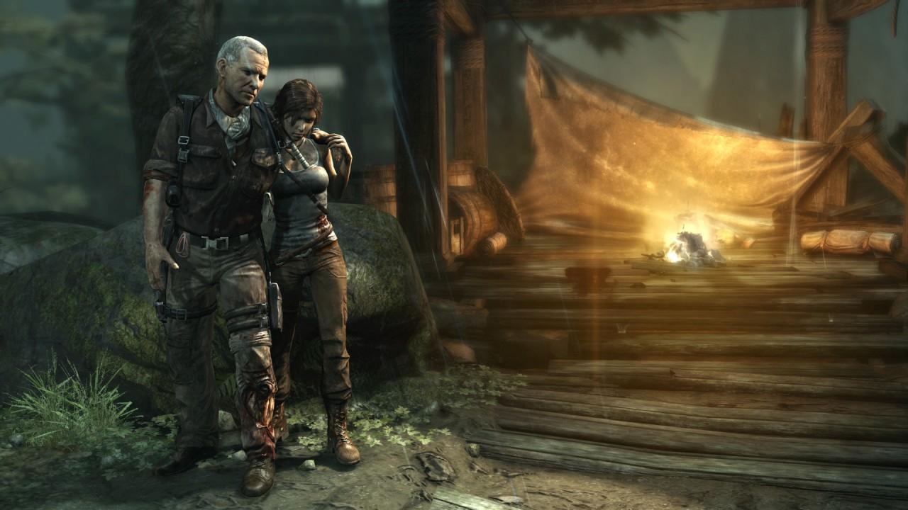 [04/12/2012] Tomb Raider im Test: An Lagerfeuern verbessert ihr unter anderem Laras Waffenarsenal. 