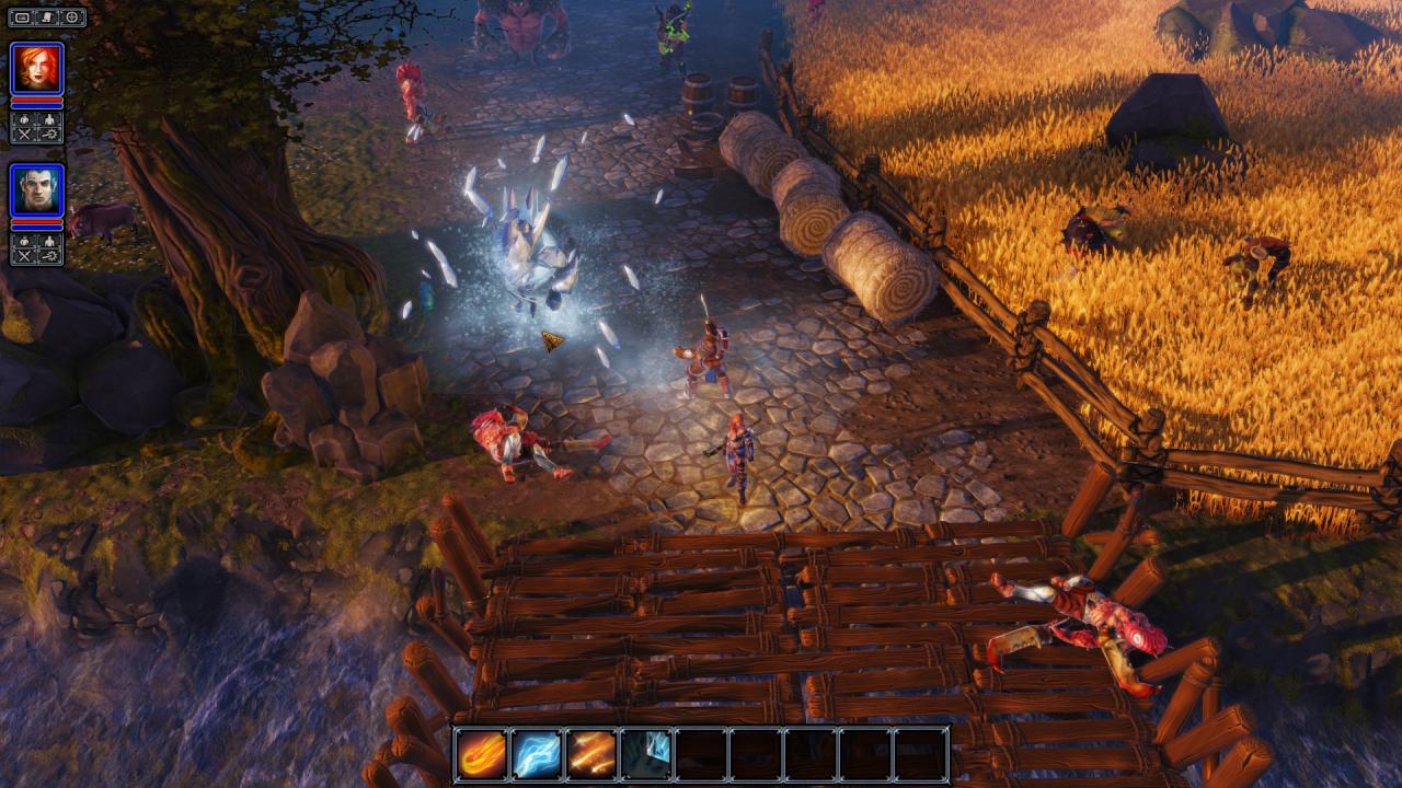 [31/01/2013] Divinity: Original Sin - Das auf Runden basierende Kampfsystem in Larians Computer-Rollenspiel beschränkt sich nicht nur auf einfache Wirkung klassischer Zaubersprüche, diese stehen auch in Wechselwirkung der Elemente. Befeuert ihr einen Gegner zum Beispiel erst mit Wassermagie, richtet Elektrizität anschließend weitaus mehr Schaden an. Zudem lässt sich eure Umgebung strategisch und kreativ in die Wahl der Magie miteinbeziehen.