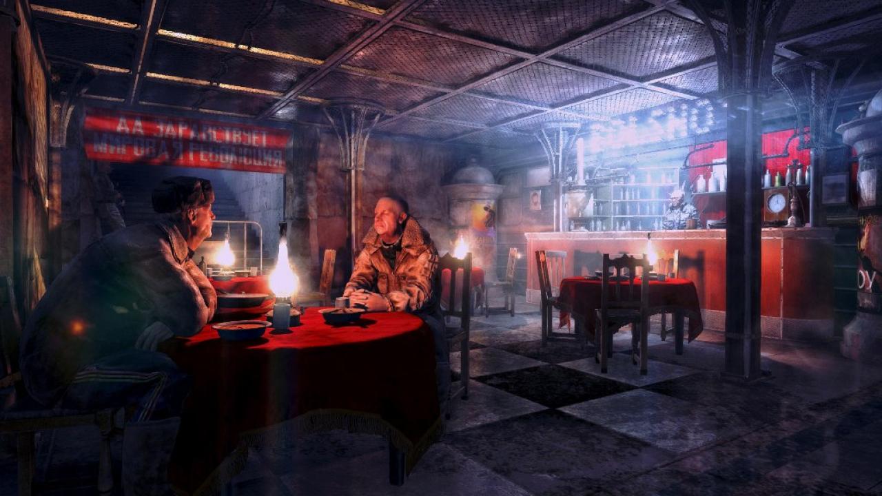 [03/01/2013] Leservorschlag - Metro: Last Light lässt den Überlebenden des Atomkriegs im Moskauer Untergrund keine Zeit für spaßige Aktivitäten. Außer vielleicht das gelegentliche Vodka-Trinken in der Nacktbar. In U-Bahn-Schächten zu leben ist sicherlich kein Zuckerschlecken.