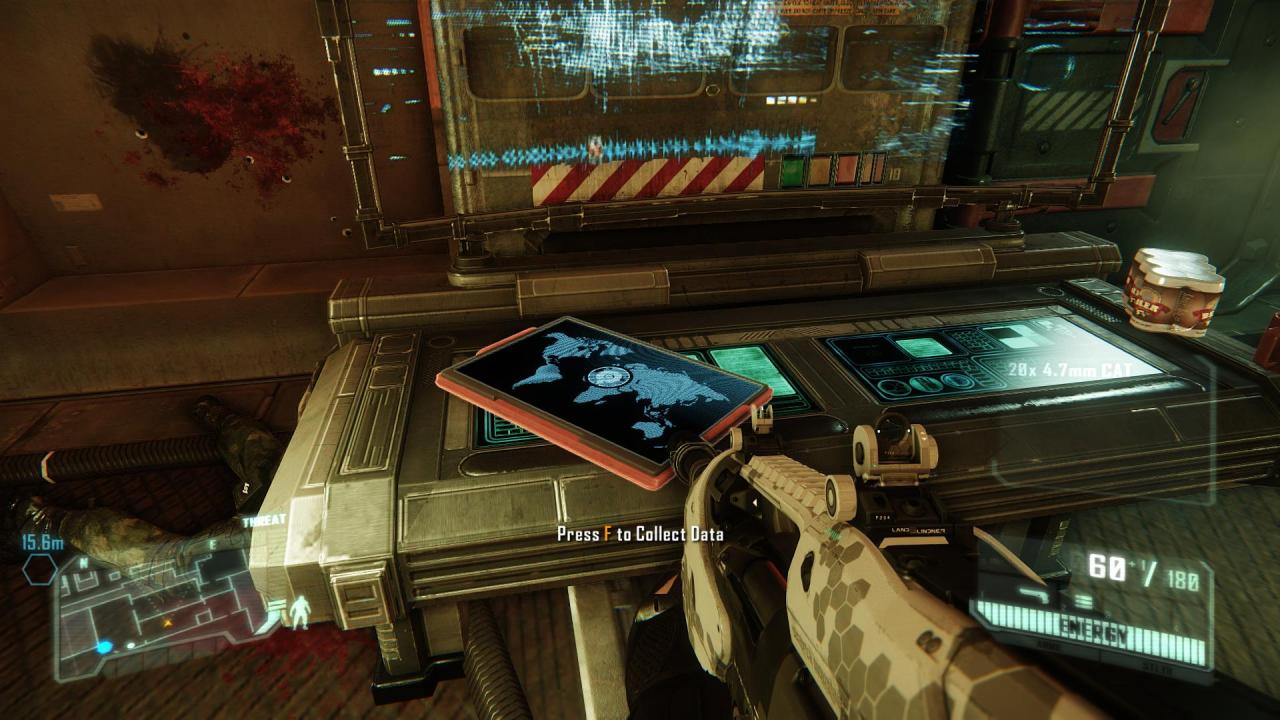 [21/02/2013] Crysis 3 Komplettlösung - Level 1: Post Human - Das Datenpad liegt auf dem Terminal.