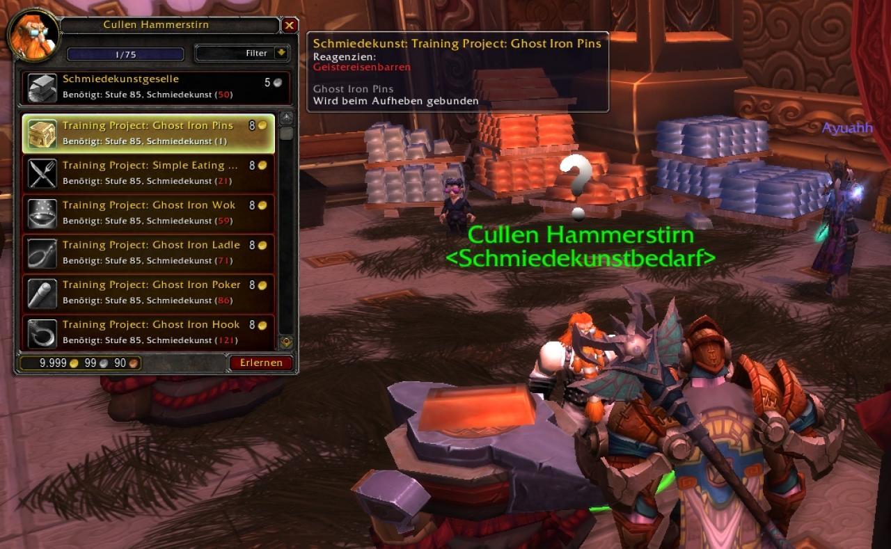 [04/02/2013] WoW Patch 5.2: Schmiedekunst leveln nur mit Geistereisenerz (2)