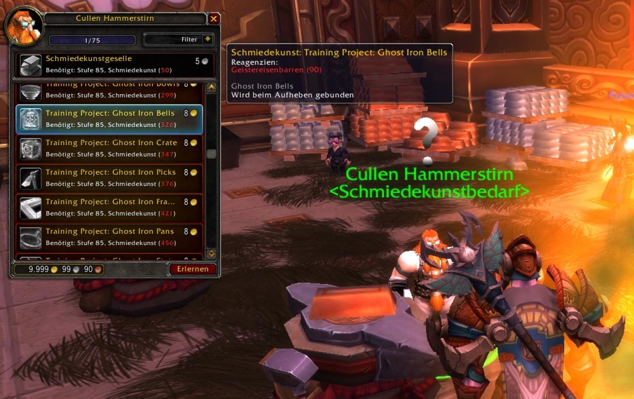 [04/02/2013] WoW Patch 5.2: Schmiedekunst leveln nur mit Geistereisenerz