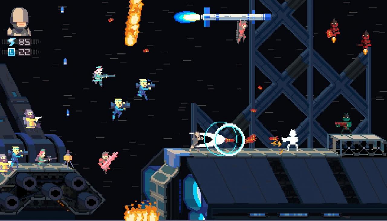 [22/03/2013] Dank Zeit-Paradoxon ist man in Super T.I.M.E. Force mit seinem eigenen Ichs unterwegs durch verschiedenste Level. Für jeden Abschnitt hat man dabei 30 Leben zur Verfügung, um Tode zu verhindern und sich durch Geschwader von Feinden zu kämpfen.