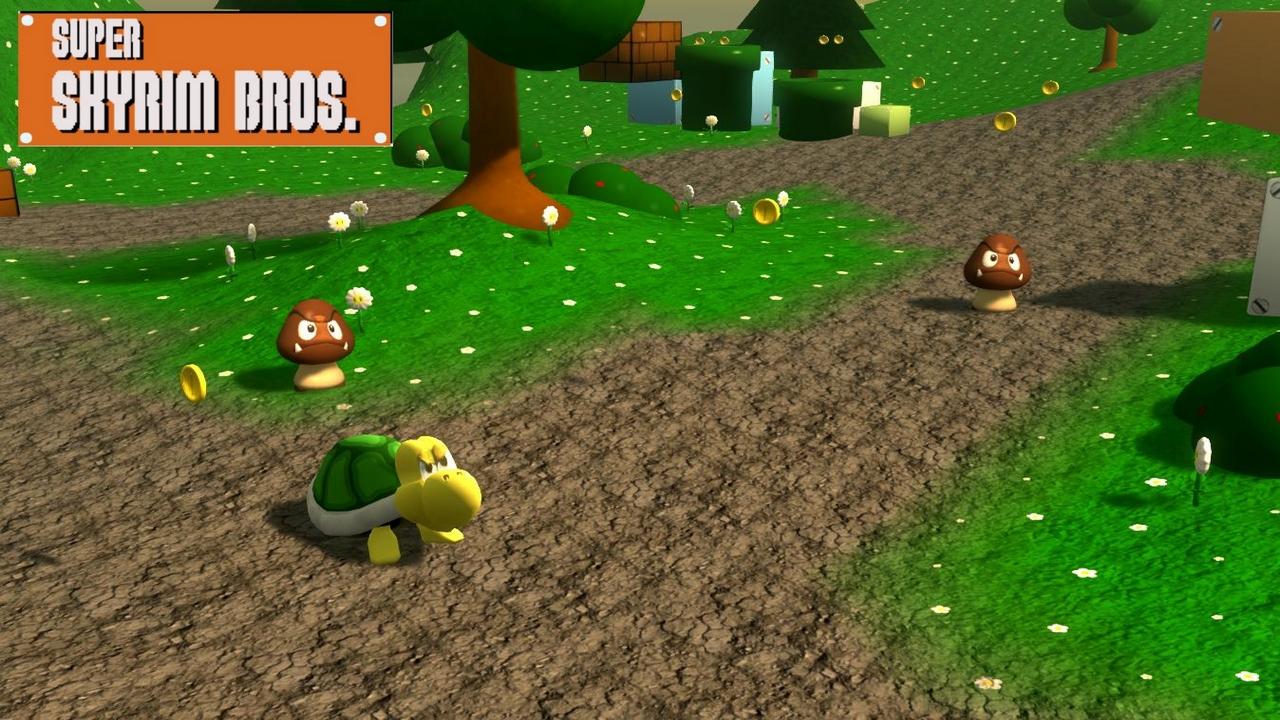 [15/03/2013] Super Mario - Wie Nintendos Jump&Run-Reihe mit Ego-Perspektive aussähe, zeigt die Skyrim-Mod Super Skyrim Bros. Mehr oder weniger. Warum nicht?!