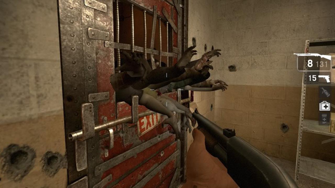 [24/03/2013] Sicherheitstüren (Left 4 Dead) haben uns schon das ein andere Mal das Leben gerettet. Klar, dafür wurden sie schließlich von den Game Designern entwickelt. Praktisch ist das eingebaute Gitterfenster. So kann man die Zombies prima verspotten, ohne in Gefahr zu geraten. 