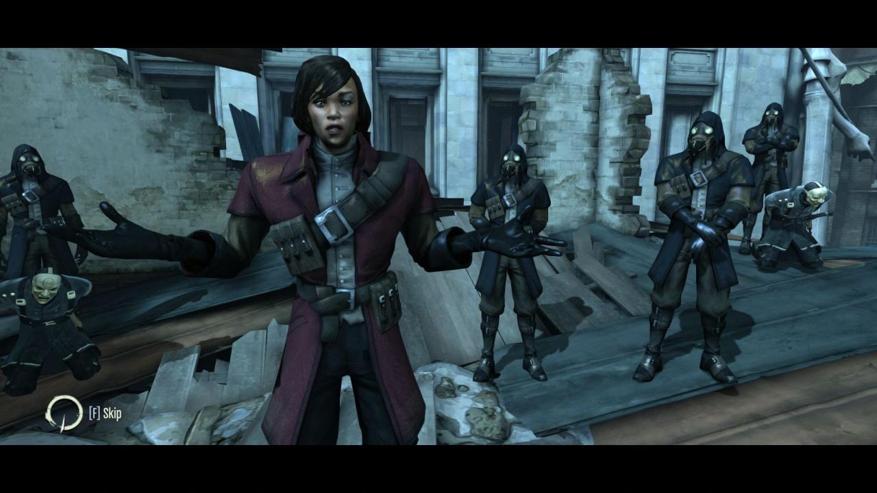 [19/04/2013] Der DLC-Test zu Dishonored: Knife of Dunwall: Assassinen-Helferin Billy (Mitte) spielt eine zentrale Rolle im DLC, bleibt aber ebenso wie Protagonist Daud eine blasse Figur.