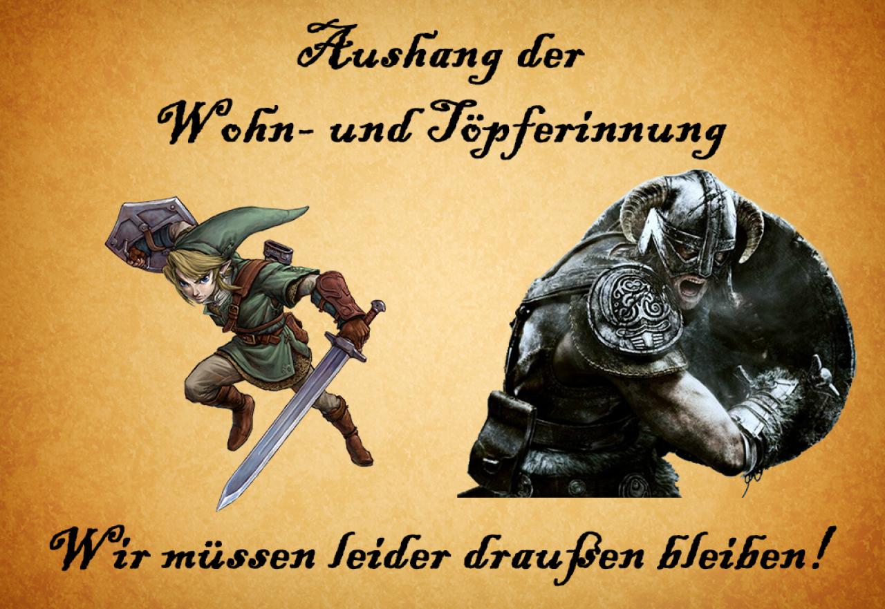 [19/04/2013] Hausfriedensbruch ist an der Tagesordnung. Egal ob man in Tamriel, Hyrule oder Aventurien lebt, die Wahrscheinlichkeit ist hoch, dass ein wildfremder Abenteurer in euer Haus spaziert, um ungehindert alle Vasen zu zerstören und Kisten zu plündern.