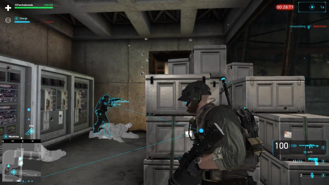 [08/04/2013] Ghost Recon Online bietet ein ausgeklügeltes Team-Feature. Das Interface zeigt den Standort naher Kameraden an und vereinfacht das Zusammenspiel enorm. Spezialfertigkeiten der unterschiedlichen Klassen ergänzen sich zudem auf dem Schlachtfeld.