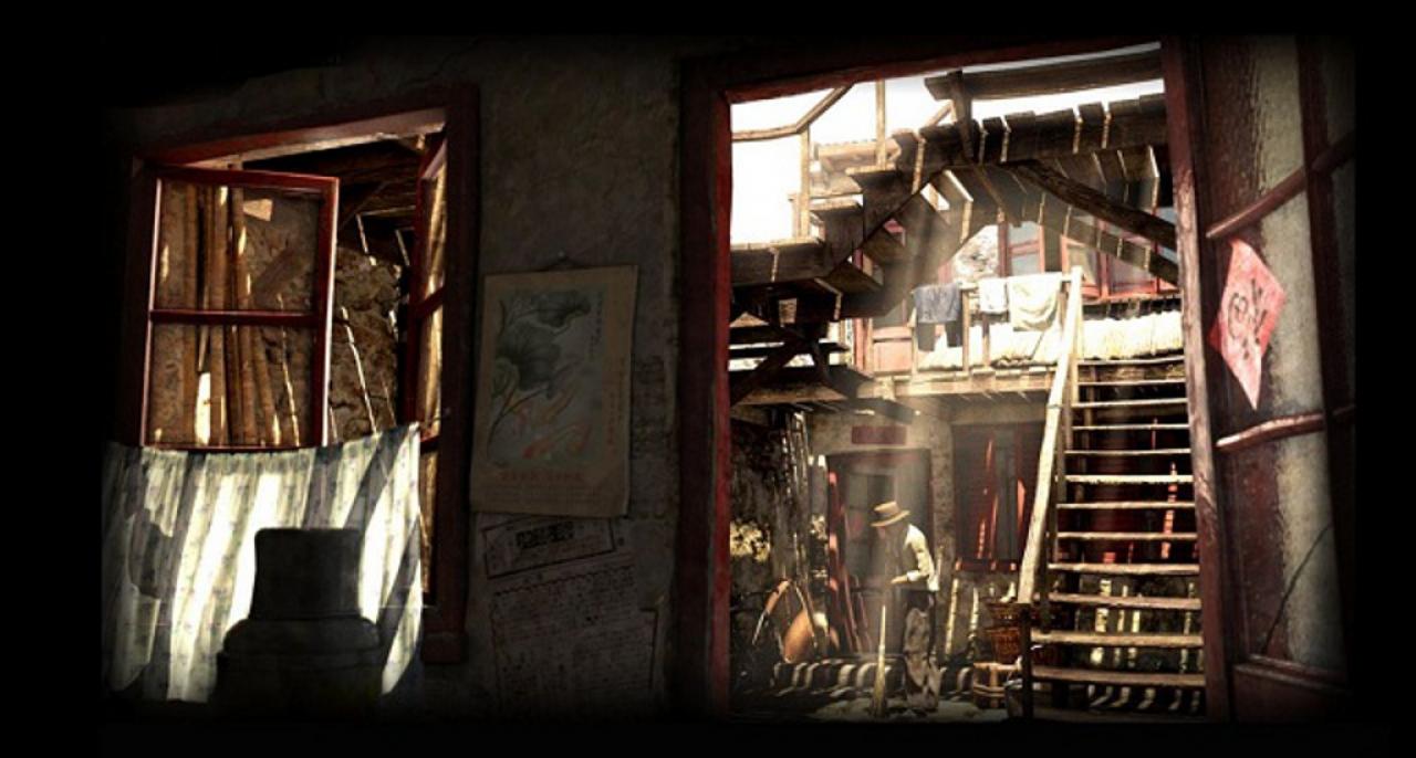 Der einzige Screenshot aus Whore of the Orient zeigt ein chinesisch angehauchtes Haus.
