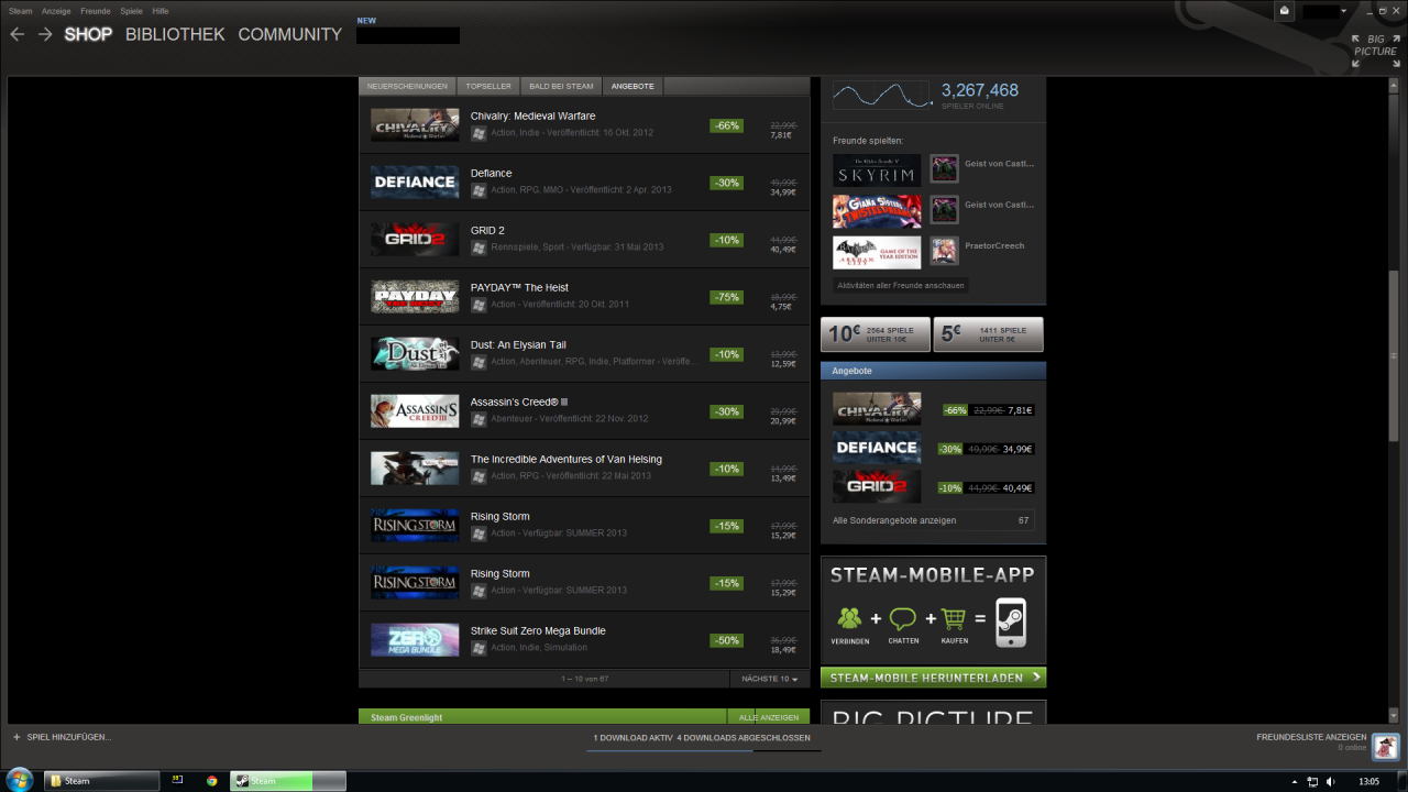 [28/05/2013] Steam lockt immer wieder mit vergünstigten Angeboten. (1)
