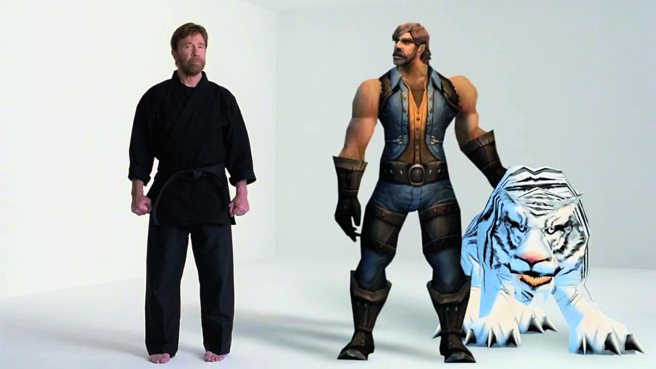 [07/05/2013] Verspielt: Für Werbespots zu World of Warcraft engagierte Blizzard neben A-Team-Star Mr. T auch Chuck Norris.