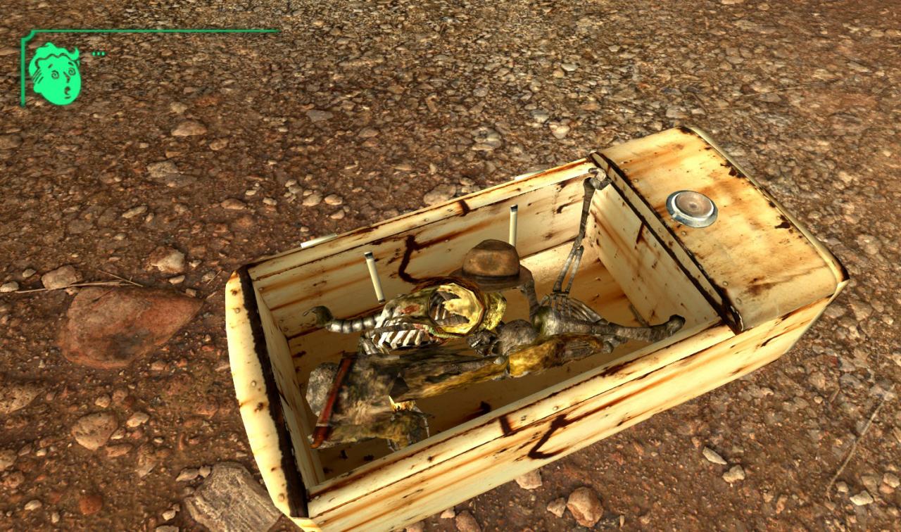 [24/05/2013] Ähnlich wie die Star Wars-Franchise bildet auch Indiana Jones die Grundlage für eine Vielzahl an Easter-Eggs und Anspielungen. In Fallout: New Vegas lassen sich beispielsweise die Überreste des berühmten Abenteurers finden.