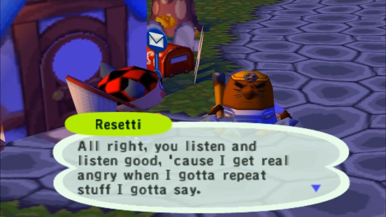 [14/05/2013] Mr. Resetti in Animal Crossing ist eine der hasserfülltesten Wesen, die uns jemals in einem Videospiel begegnet sind. Vergesst bloß niemals, euer Spiel abzuspeichern, bevor ihr die Konsole ausschaltet. Sonst bekommt ihr von dem Maulwurf etwas zu hören...