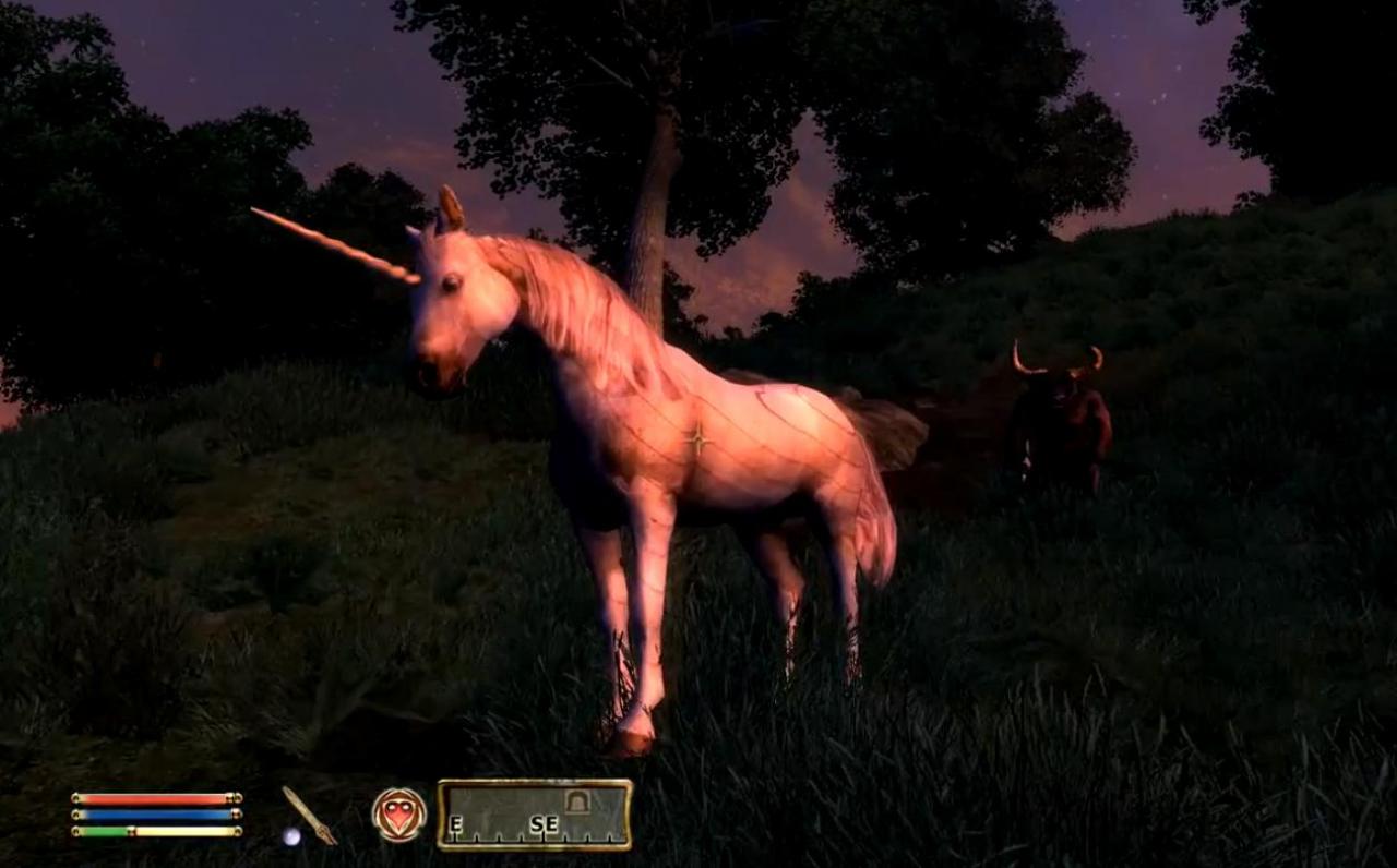 [24/05/2013] Den Klassiker der beeindruckenden Reittiere begegnet uns in The Elder Scrolls: Oblivion: Das Einhorn. Mit einem kleinen Zusatz können wir das schöne Tier unser Eigen nennen.