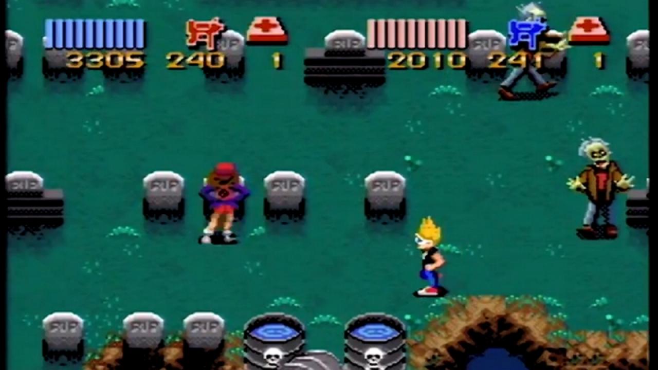 [06/05/2013] Zombies Ate My Neighbors von Lucas Arts erschien bereits 1993 für den SNES und geriet ziemlich schnell in Vergessenheit. Youtube sei Dank erlebte das Spiel jedoch vor kurzer Zeit ein Revival und ist wieder in aller Munde. Ihr solltet es mal wieder auskramen oder danach Ausschau halten.