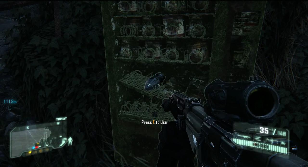 [14/06/2013] In den Automaten von Crysis 3 findet man nicht nur schnöde Getränke oder Snacks. Mit etwas Glück, kann man sich einen Raketenwerfer ziehen.