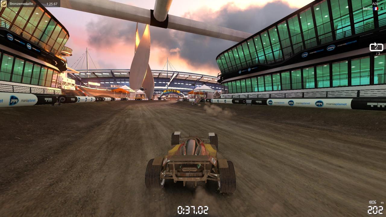 [21/06/2013] Nur eine der vielen abwechslungsreichen Strecken in TrackMania 2: Stadium.