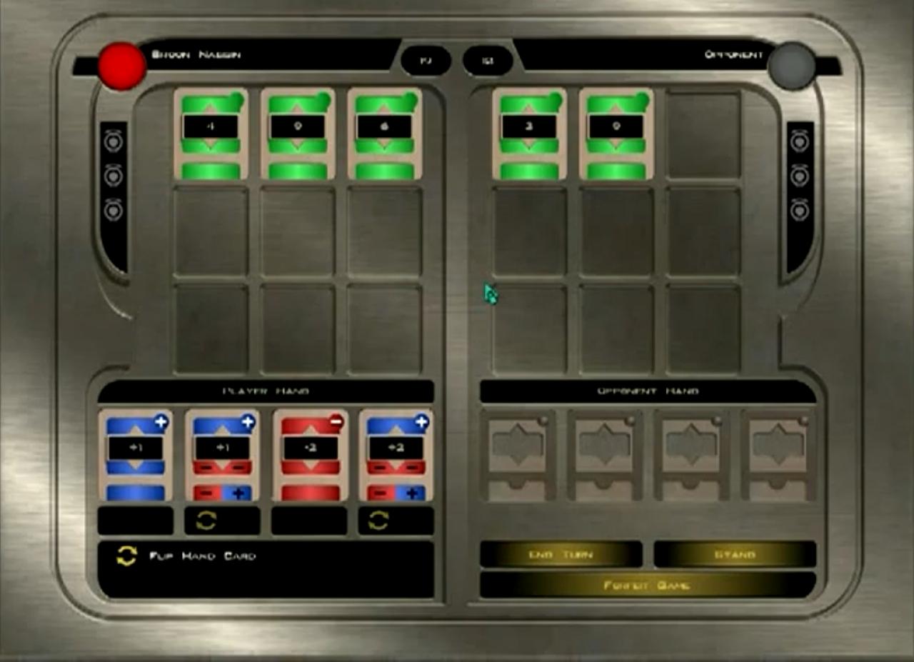 [28/06/2013] In Star Wars: Knights of the Old Republic könt ihr euch den einen oder anderen Credit durch Pazaak dazugewinnen. Dabei handelt es sich um ein Kartenspiel ähnlich dem populären Black Jack. Der Unterschied ist, dass der nicht zu überschreitende Höchstwert 20 beträgt.