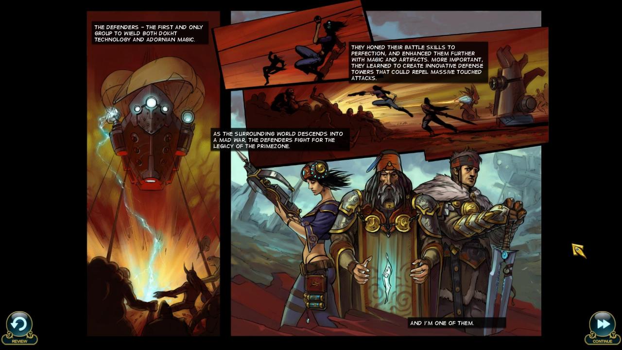 [14/06/2013] Die Story wird mit stimmungsvoll vertonten Comic-Sequenzen erzählt.