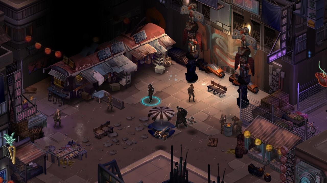 [12/07/2013] Shadowrun Returns: Straßenszene aus dem neuen Spiel im Shadowrun-Universum.