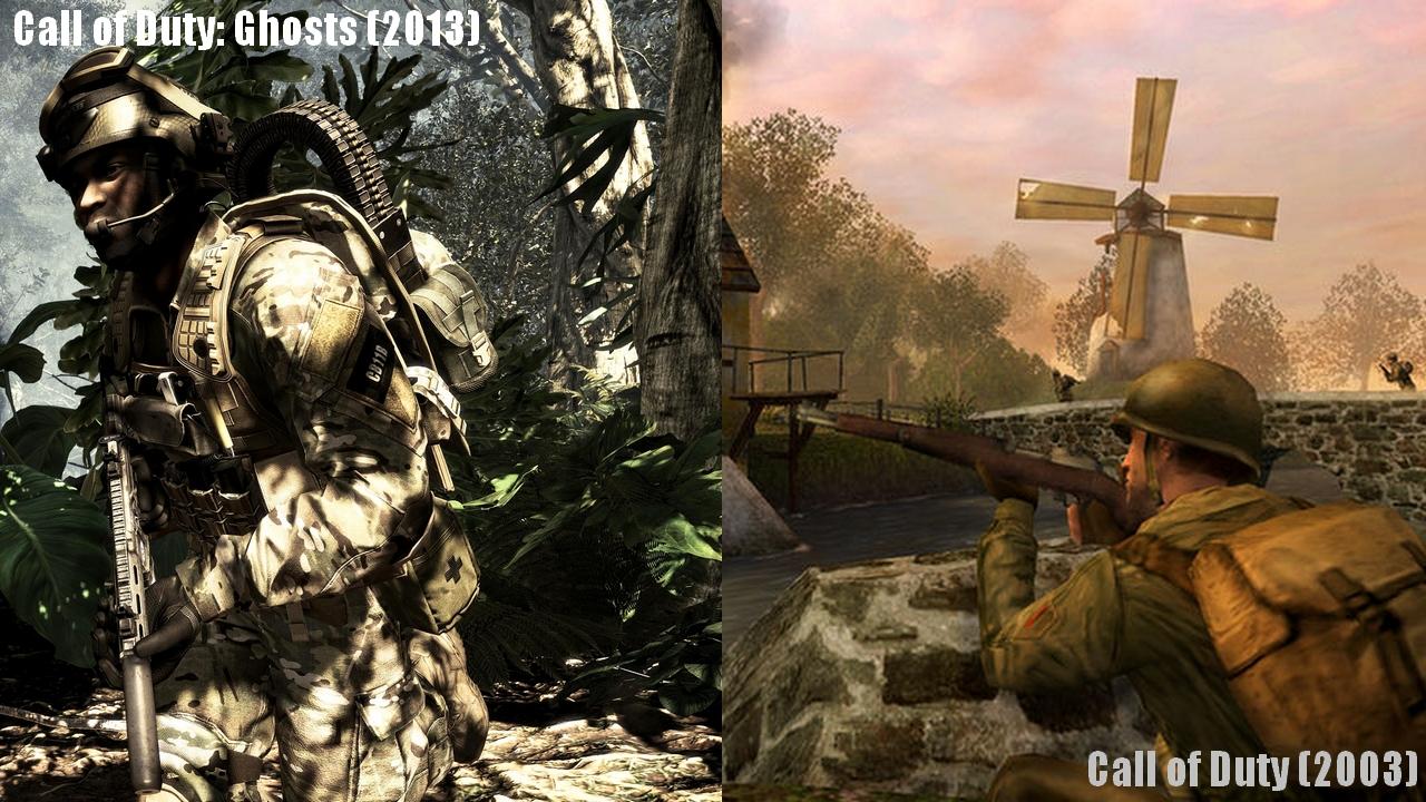 [10/07/2013] Call of Duty bekommt mit dem bald erscheinenden Call of Duty: Ghosts nach Jahren einen frischen Engine-Motor verpasst. Verglichen mit der Konkurrenz noch immer altbacken, aber deutlich schöner. Und auch hier hat sich in den zehn Jahren einiges getan.