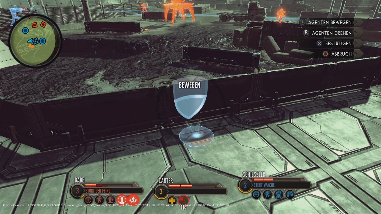 [09/08/2013] Wie schon bei XCOM: Enemy Unknown zeigt euch ein Schild-Symbol an, wie sicher eine Deckung für euch oder eure Agenten ist.