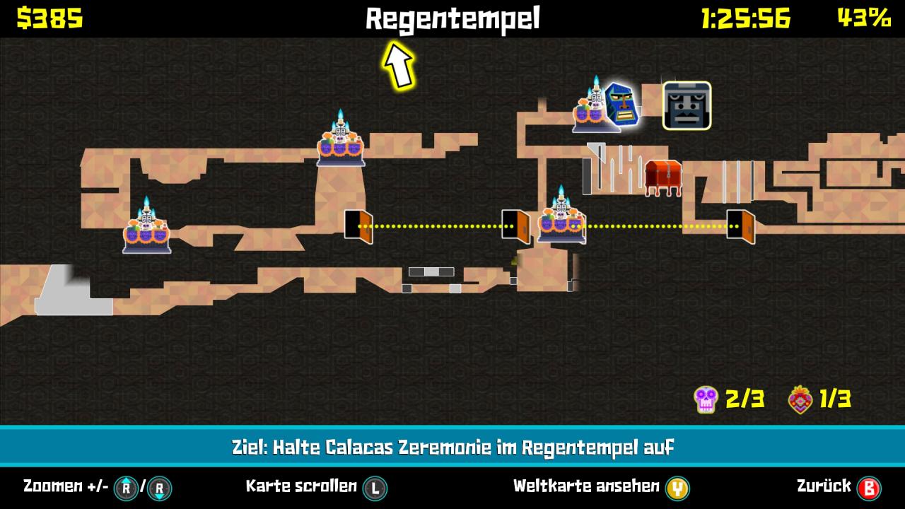 [09/08/2013] Die Levels sind teilweise enorm groß und verbergen jede Menge Secrets und Extras - die Übersichtskarte ist dementsprechend im Dauereinsatz.