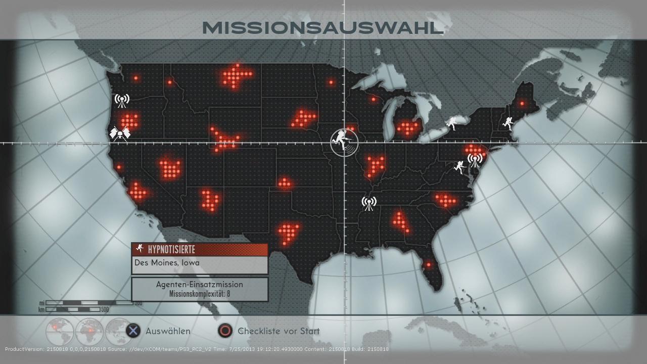 [09/08/2013] Auf der Einsatzkarte wählt ihr Missionen für euer Squad oder eure Ersatzagenten aus. Regelmäßige News-Berichte sorgen zudem für Atmosphäre.