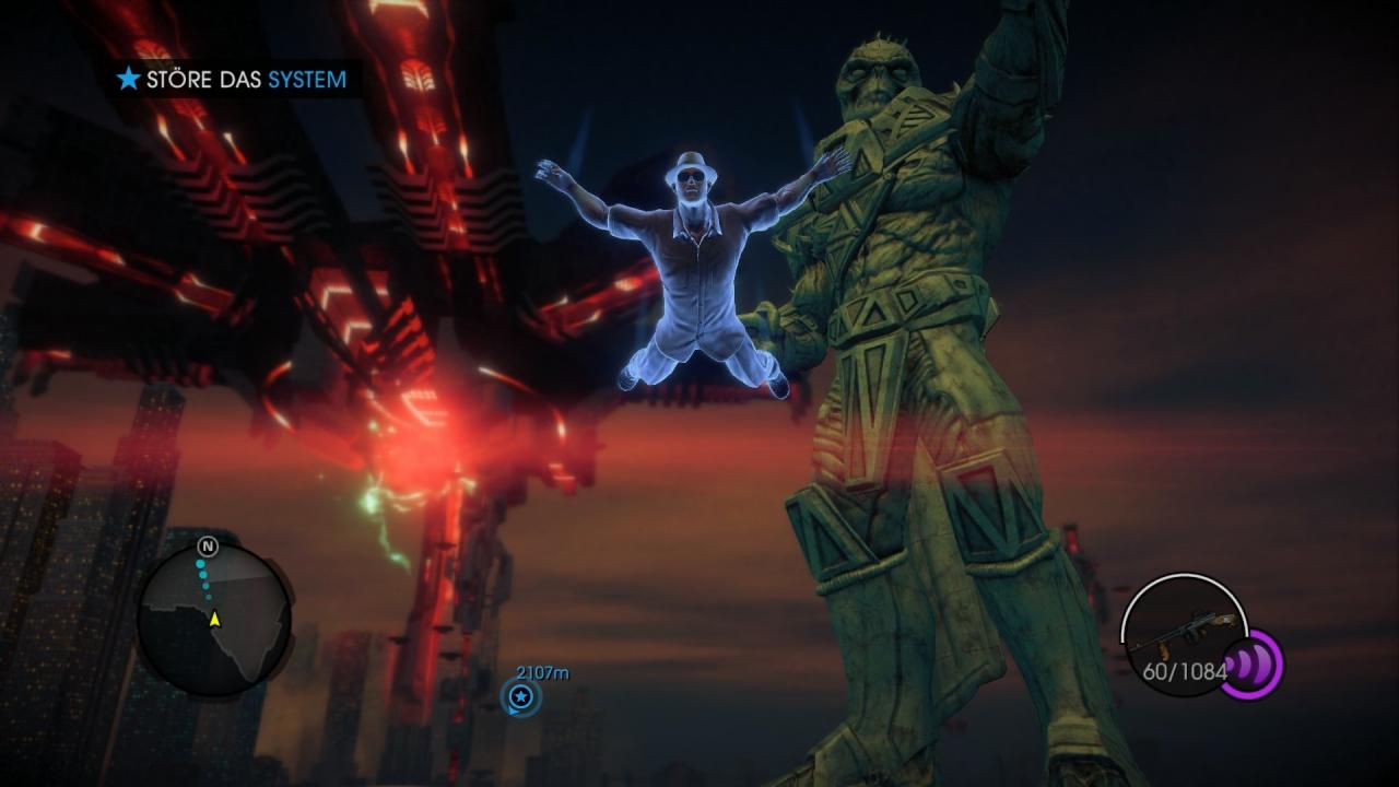 [14/08/2013] Saints Row 4 im Test: Die Spielwelt ist zwar dieselbe wie in Saints Row 3, die Aliens haben aber einige Spuren hinterlassen.