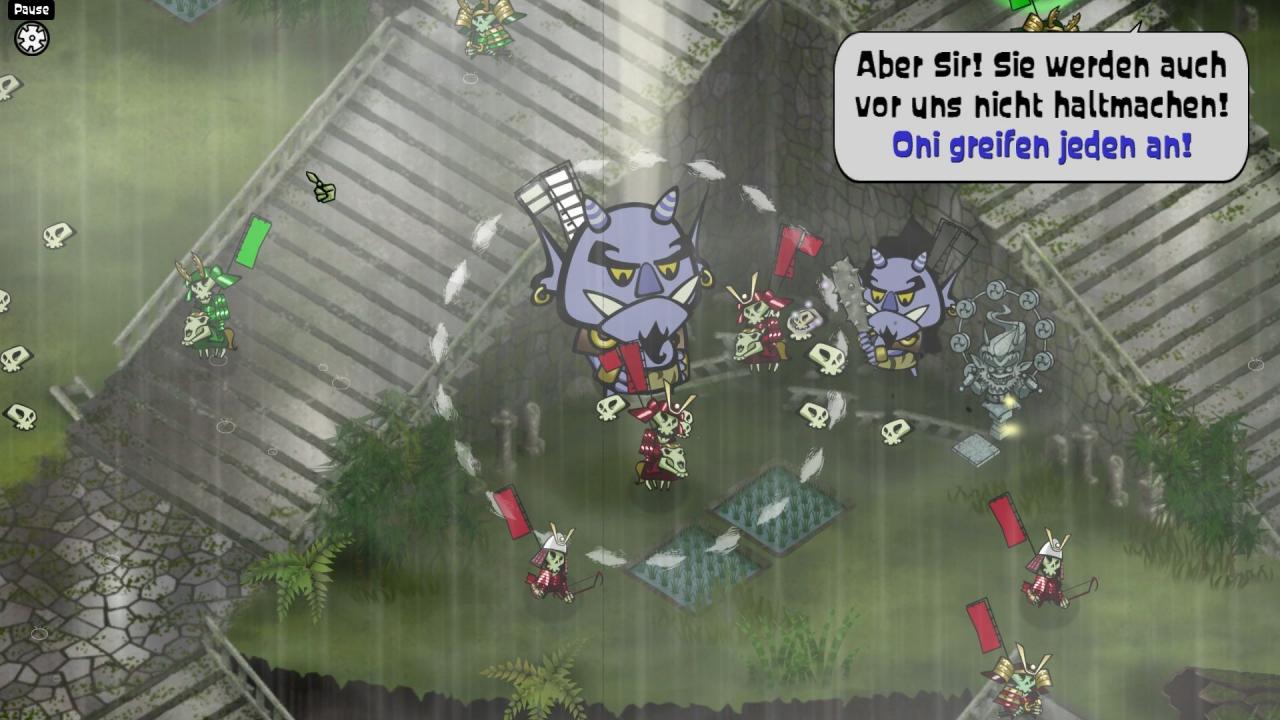 [06/08/2013] Die lilafarbenen Oni sehen knuffig aus, hauen aber kräftig zu und greifen jeden an, egal ob Mensch oder KI.
